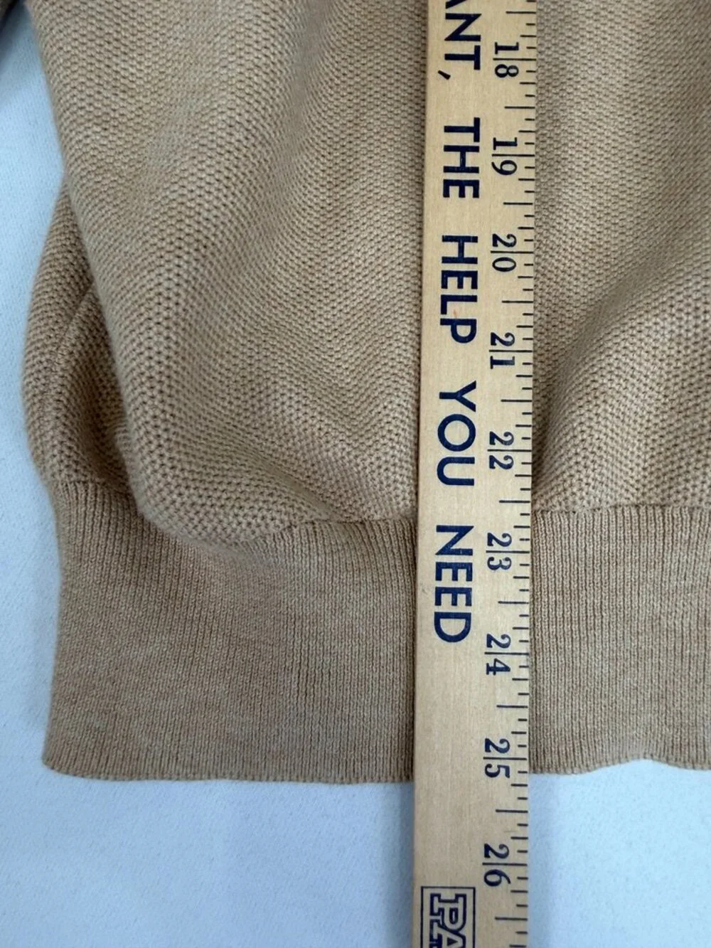 Polo Ralph Lauren Tan Estate Rib Quarter Zip Pullover Sweater - Mens XL